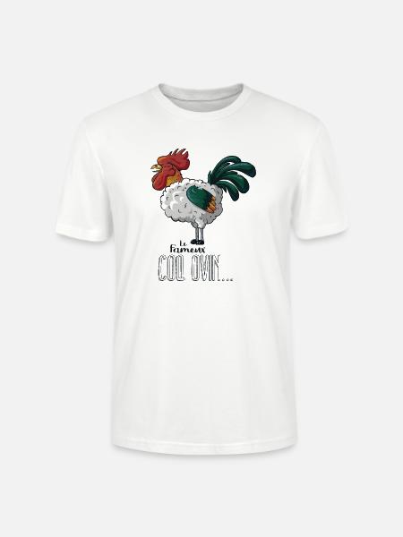 Coq ovin - T-shirt bio CRAFTER Stanley Stella Unisexe - blanc
