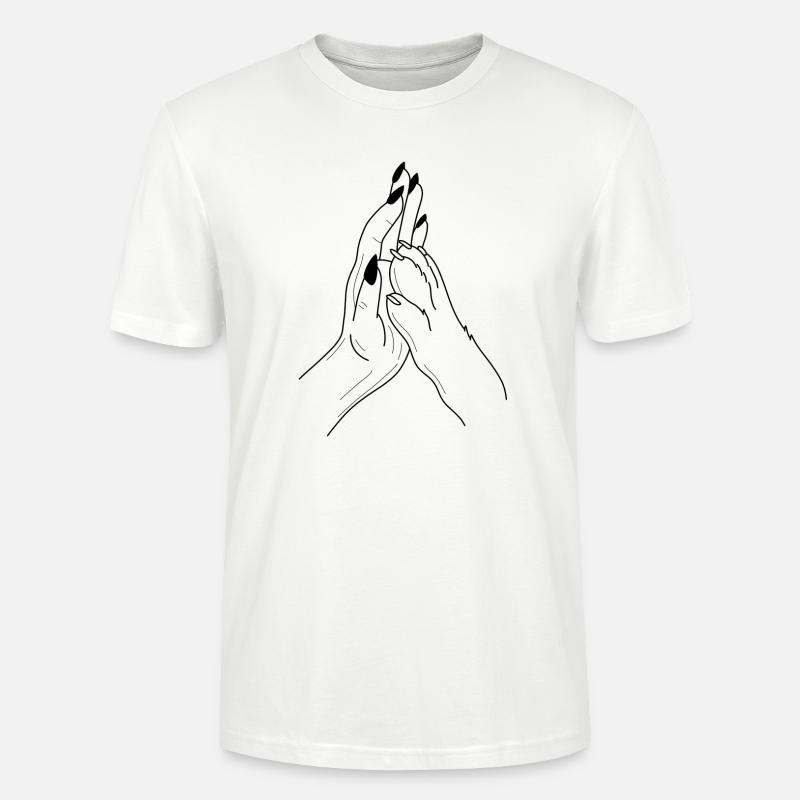 Hand Pfote Highfive - Stanley/Stella Unisex Bio-T-Shirt CRAFTER - Weiß