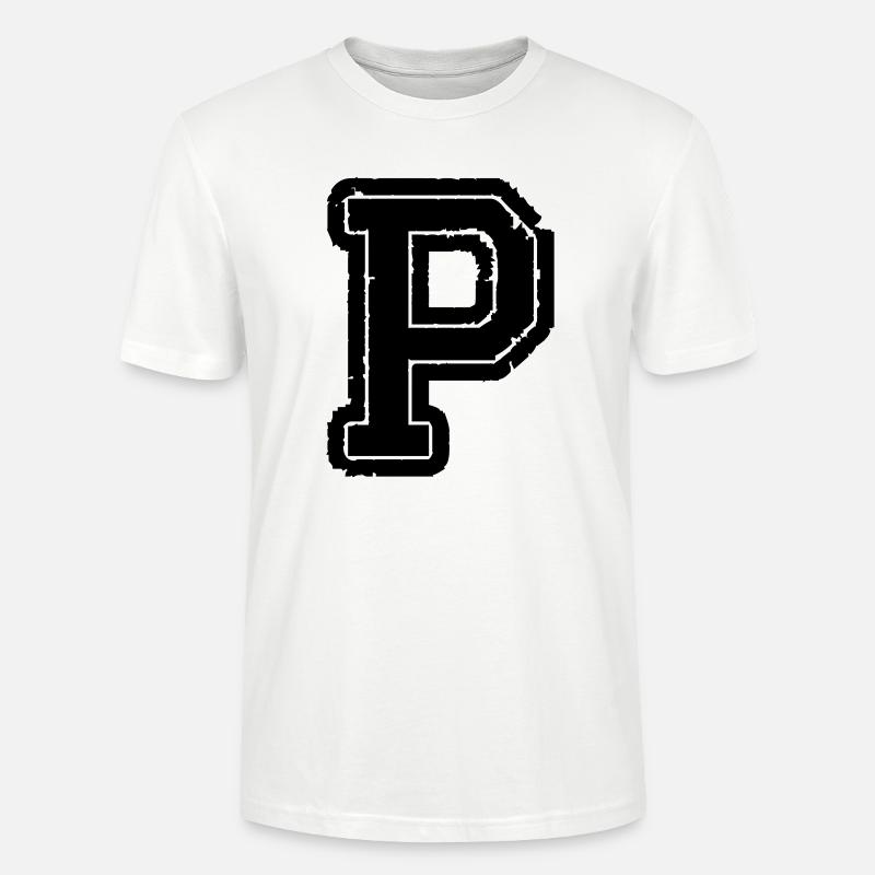 buchstabe P - Stanley/Stella Unisex Bio-T-Shirt CRAFTER - Weiß