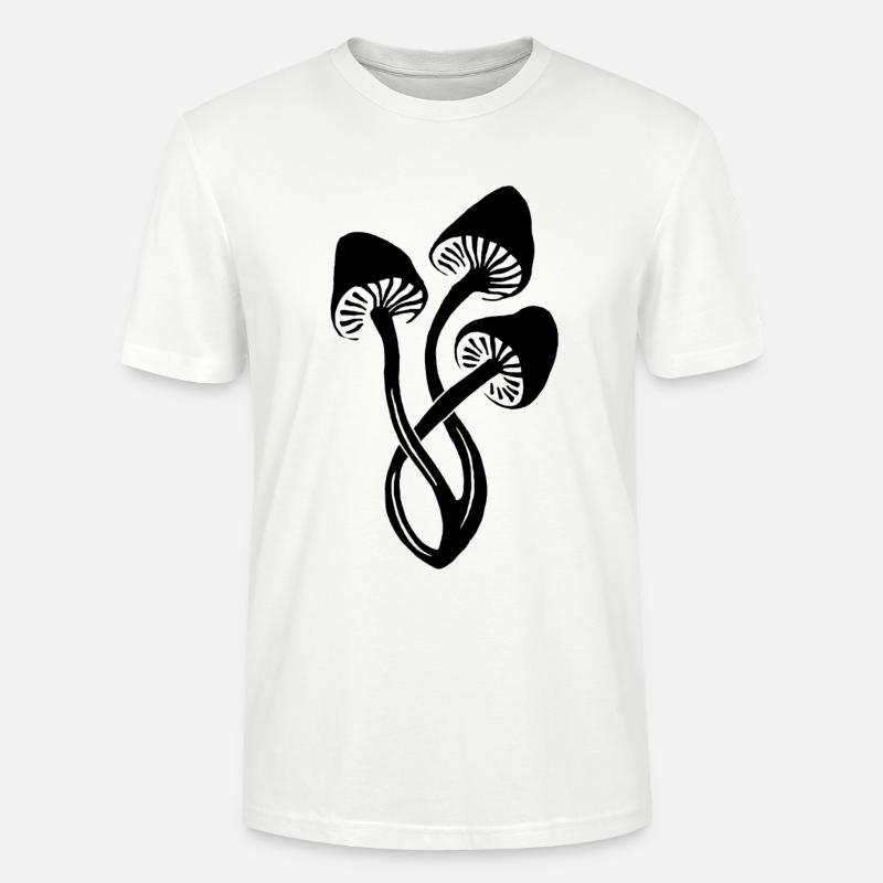 Trio mit schwarzen Pilzen - Stanley/Stella Unisex Bio-T-Shirt CRAFTER - Weiß