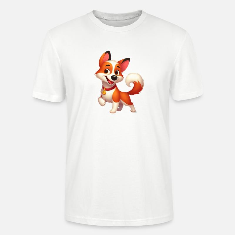 fox terrier 8 - T-shirt bio CRAFTER Stanley Stella Unisexe - blanc
