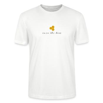 Save the bees - Stanley/Stella Unisex Bio-T-Shirt CRAFTER - Weiß - Vorne - Alina (178cm) & Michal (187cm)