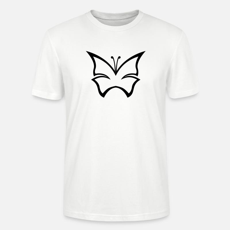 butterfly - Stanley/Stella CRAFTER Unisex Organic T-Shirt - white