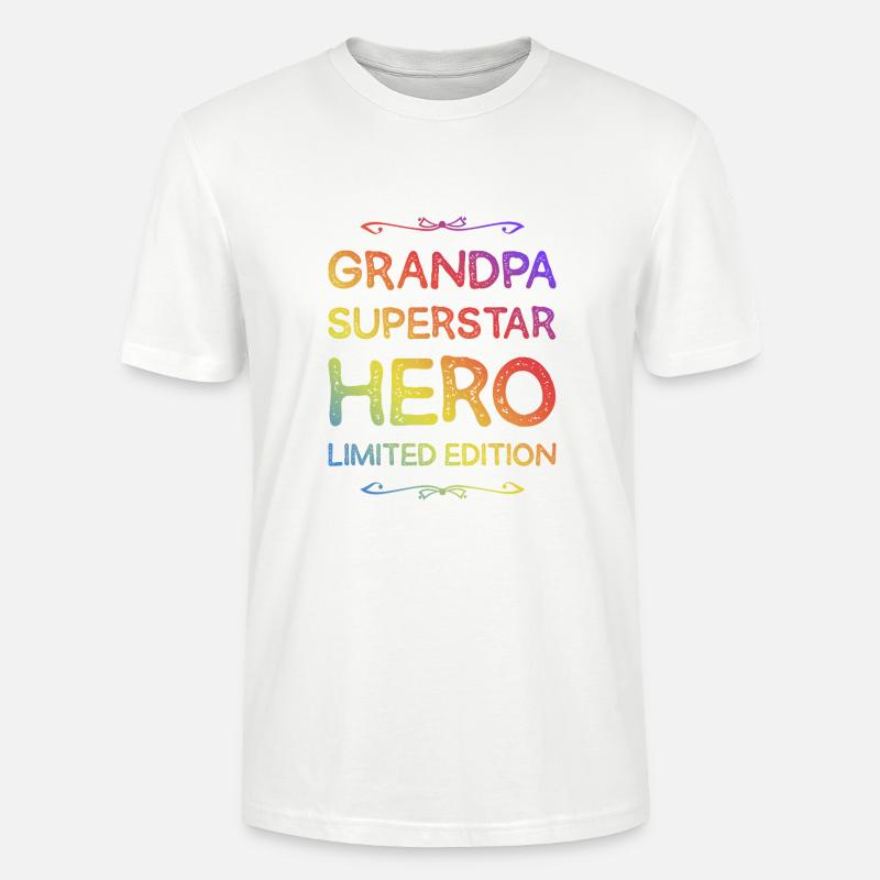 Bester Opa Held Spruch - Stanley/Stella Unisex Bio-T-Shirt CRAFTER - Weiß