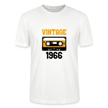 Vintage 1966 Baujahr 1966 made in 1966 - Stanley/Stella Unisex Bio-T-Shirt CRAFTER - Weiß - Vorne - Alina (178cm) & Michal (187cm)
