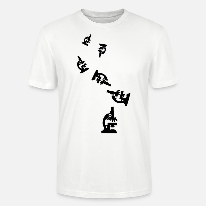 Icône d’icône de microscope - T-shirt bio CRAFTER Stanley Stella Unisexe - blanc