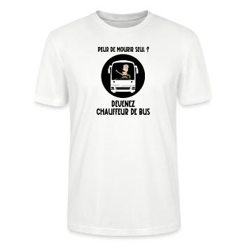 peur de mourir seul - T-shirt bio CRAFTER Stanley Stella Unisexe - blanc - Devant - Alina (178cm) & Michal (187cm)