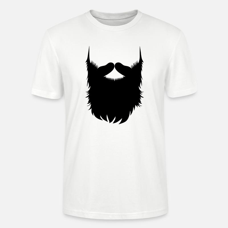 Hipster Beard Vector - T-shirt bio CRAFTER Stanley Stella Unisexe - blanc