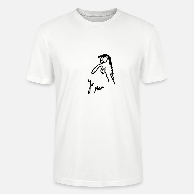 Textile d'art: Esquisse d'un chômeur - T-shirt bio CRAFTER Stanley Stella Unisexe - blanc