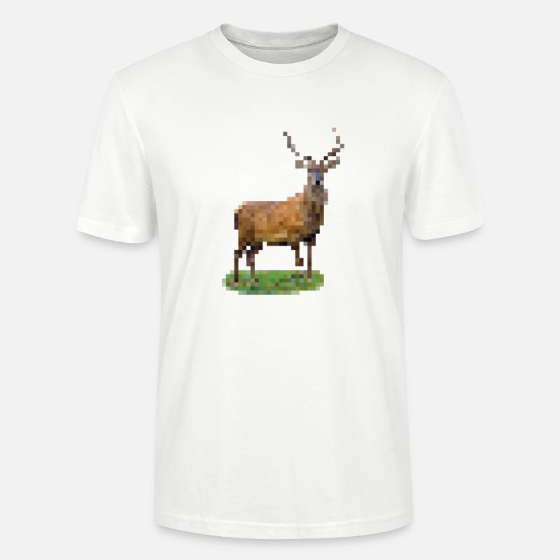 Pixel Hirsch - Stanley/Stella Unisex Bio-T-Shirt CRAFTER - Weiß