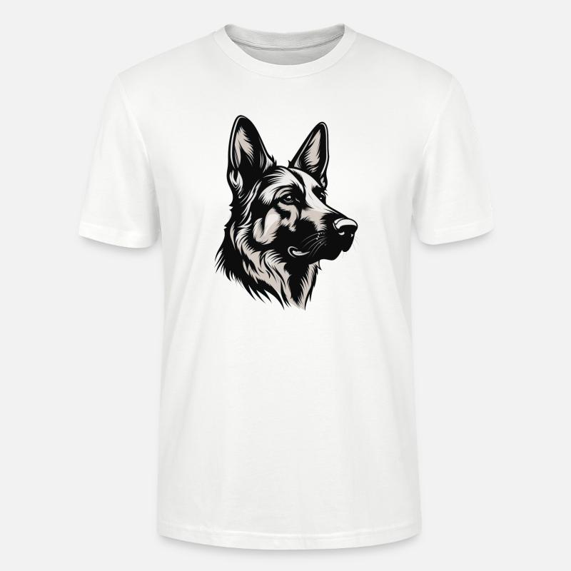 Logo des Deutschen Schäferhundes - Stanley/Stella Unisex Bio-T-Shirt CRAFTER - Weiß