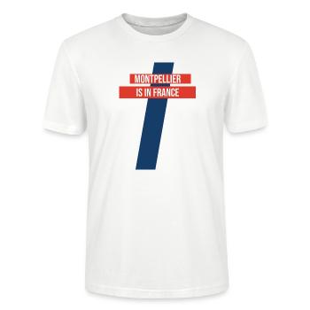 Montpellier est en France : Cadeau enfant - T-shirt bio CRAFTER Stanley Stella Unisexe - blanc - Devant - Alina (178cm) & Michal (187cm)