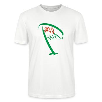 Geschenkidee für Hobbykoch aus Porto - Stanley/Stella Unisex Bio-T-Shirt CRAFTER - Weiß - Vorne - Alina (178cm) & Michal (187cm)