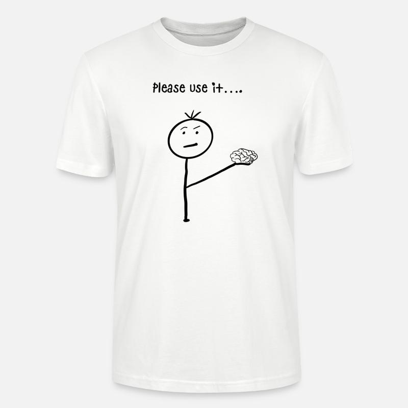 Bitte benutzen Sie es… (schwarz) - Stanley/Stella Unisex Bio-T-Shirt CRAFTER - Weiß