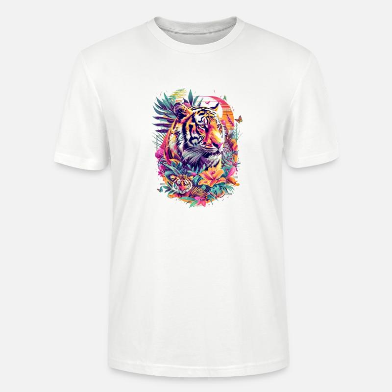 Conception de tigre - T-shirt bio CRAFTER Stanley Stella Unisexe - blanc