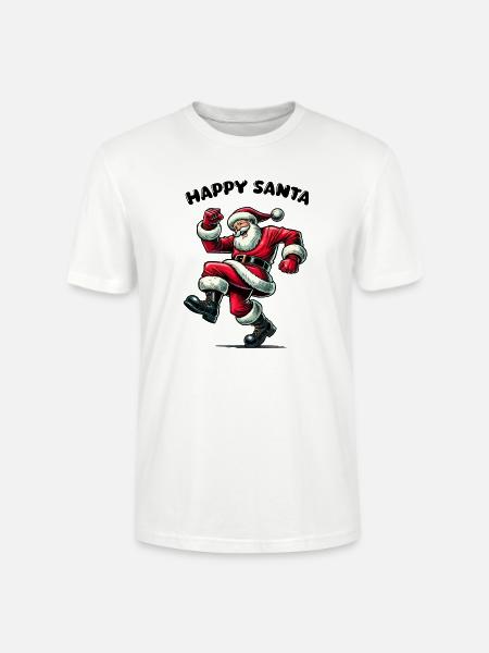 nikolaus happy santa - Stanley/Stella Unisex Bio-T-Shirt CRAFTER - Weiß