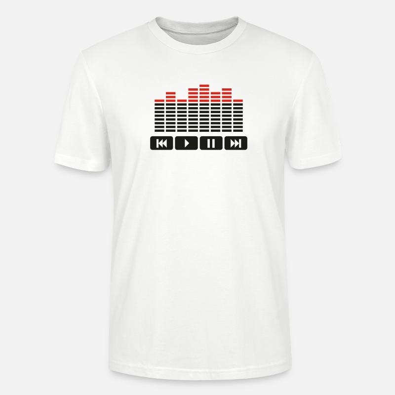 Equalizer audio player dj - T-shirt bio CRAFTER Stanley Stella Unisexe - blanc