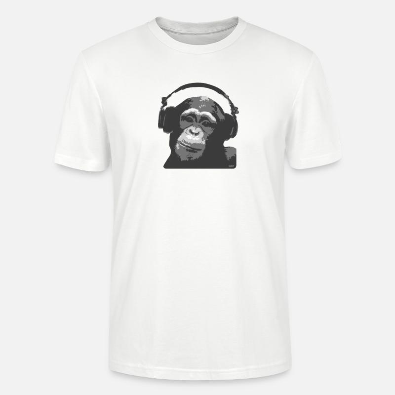 DJ MONKEY by wam - T-shirt bio CRAFTER Stanley Stella Unisexe - blanc