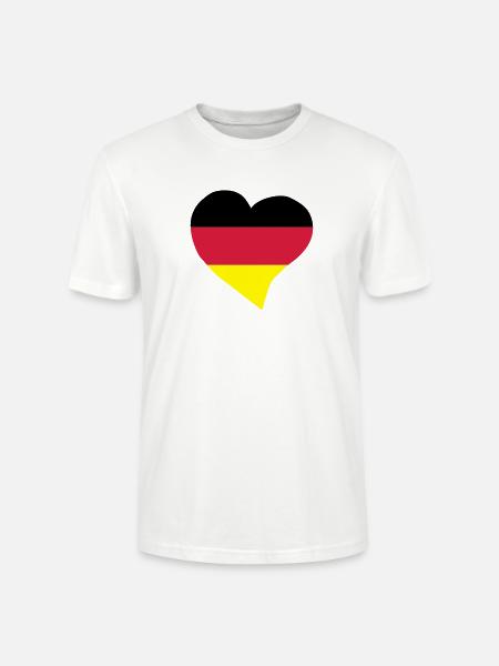 German heart - Stanley/Stella CRAFTER Unisex Organic T-Shirt - white