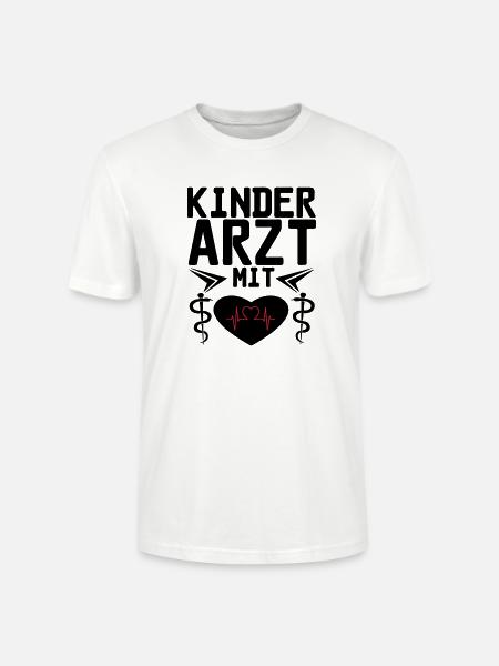 Kinderarzt mit Herz Geschenk - Stanley/Stella Unisex Bio-T-Shirt CRAFTER - Weiß