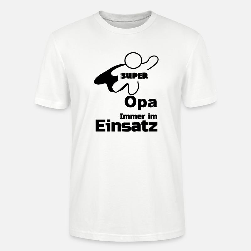 Super Opa Geschenk - Stanley/Stella Unisex Bio-T-Shirt CRAFTER - Weiß