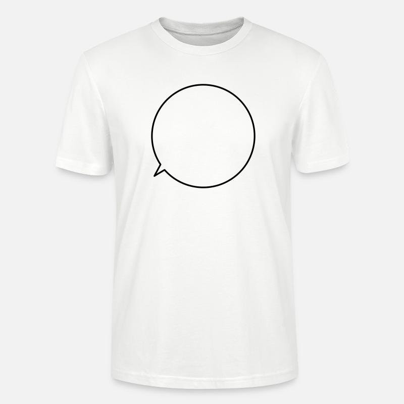 Speech bubble request text customizable - Stanley/Stella CRAFTER Unisex Organic T-Shirt - white