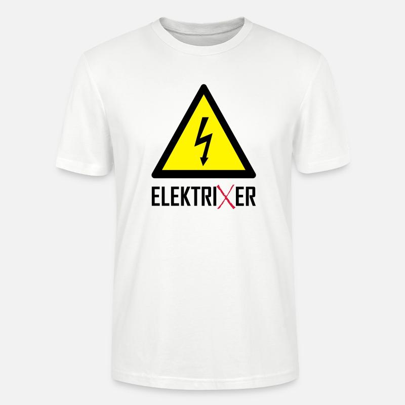 ElektriXer Elektriker Blitz Pfeil - Stanley/Stella Unisex Bio-T-Shirt CRAFTER - Weiß