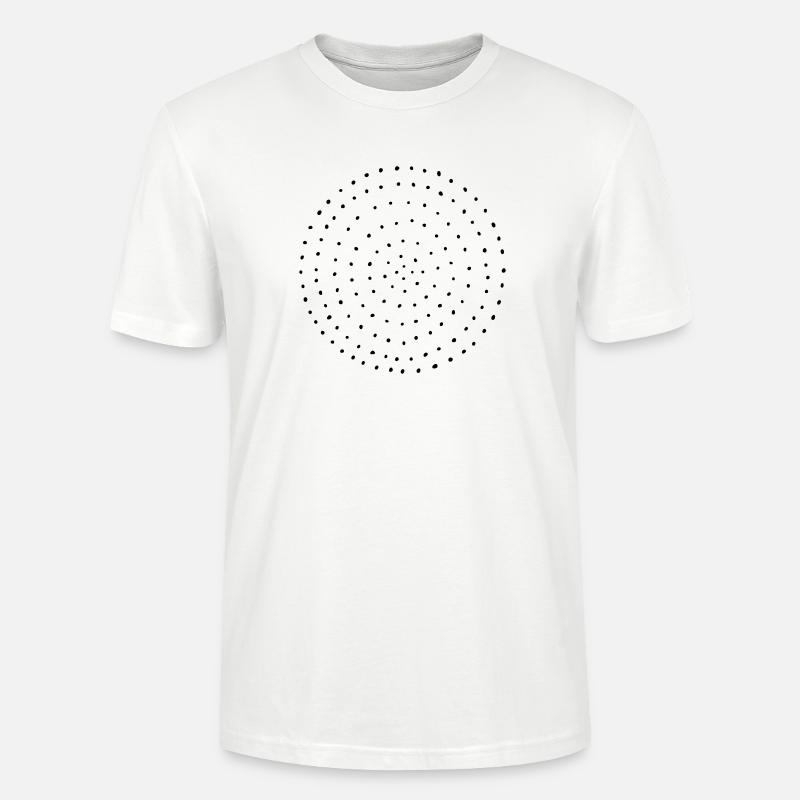Dotted dots circle dots pattern gift - Stanley/Stella CRAFTER Unisex Organic T-Shirt - white
