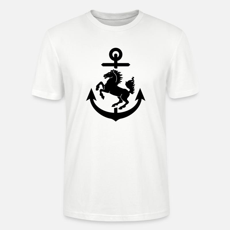 Stuttgart Wappen Anker, Stuttgarter - Stanley/Stella Unisex Bio-T-Shirt CRAFTER - Weiß