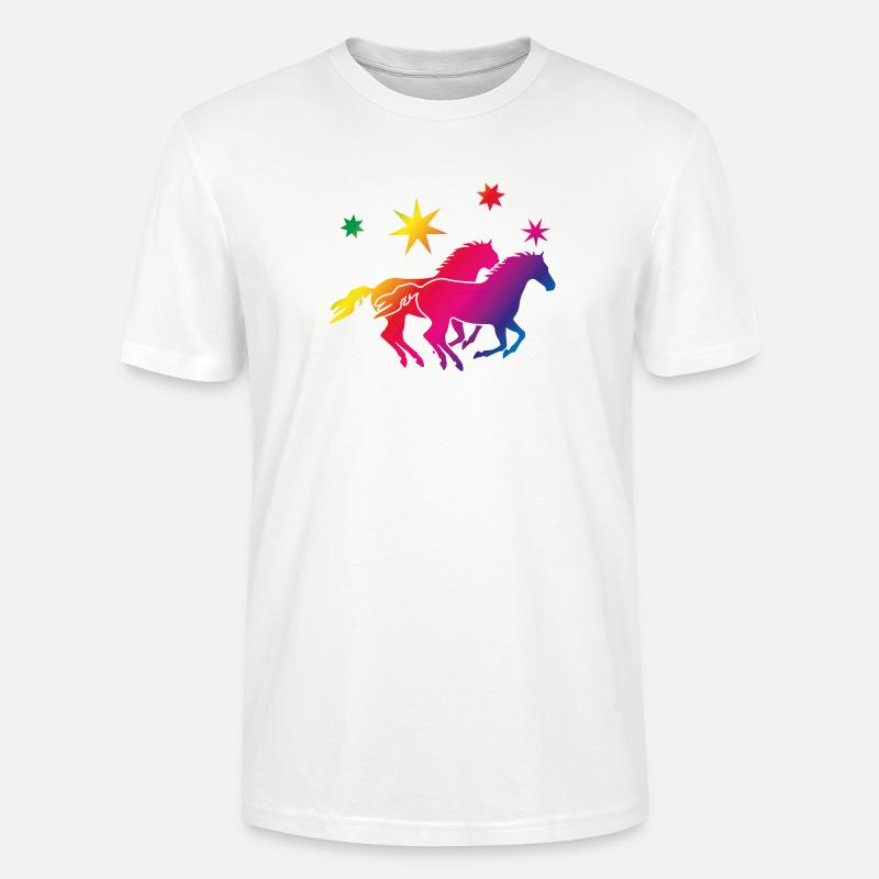 Regenbogenpferde Sternenglanz - Stanley/Stella Unisex Bio-T-Shirt CRAFTER - Weiß