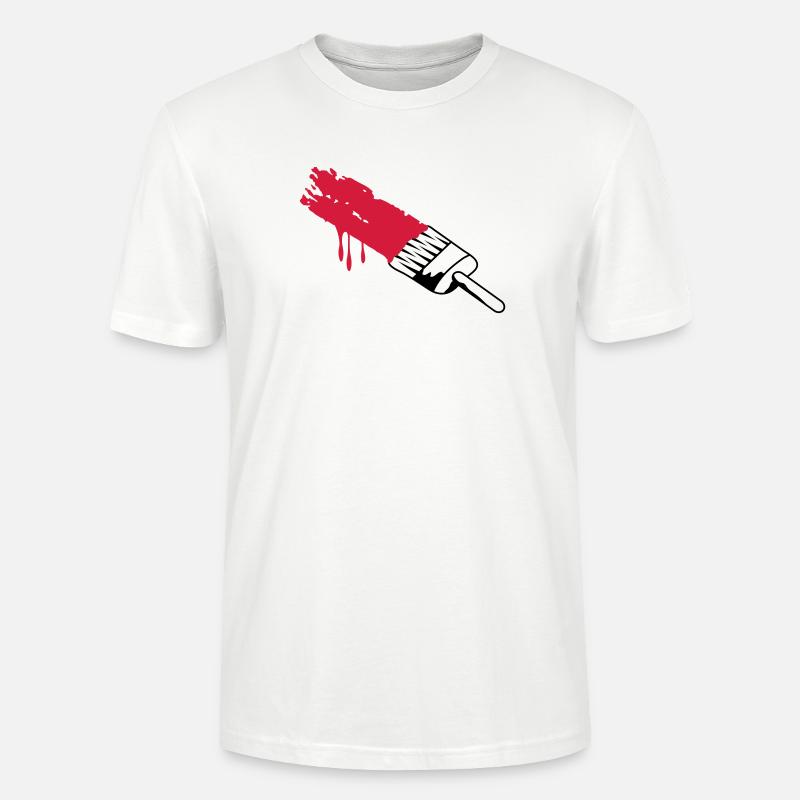 Pinsel mit Farbe - Stanley/Stella Unisex Bio-T-Shirt CRAFTER - Weiß