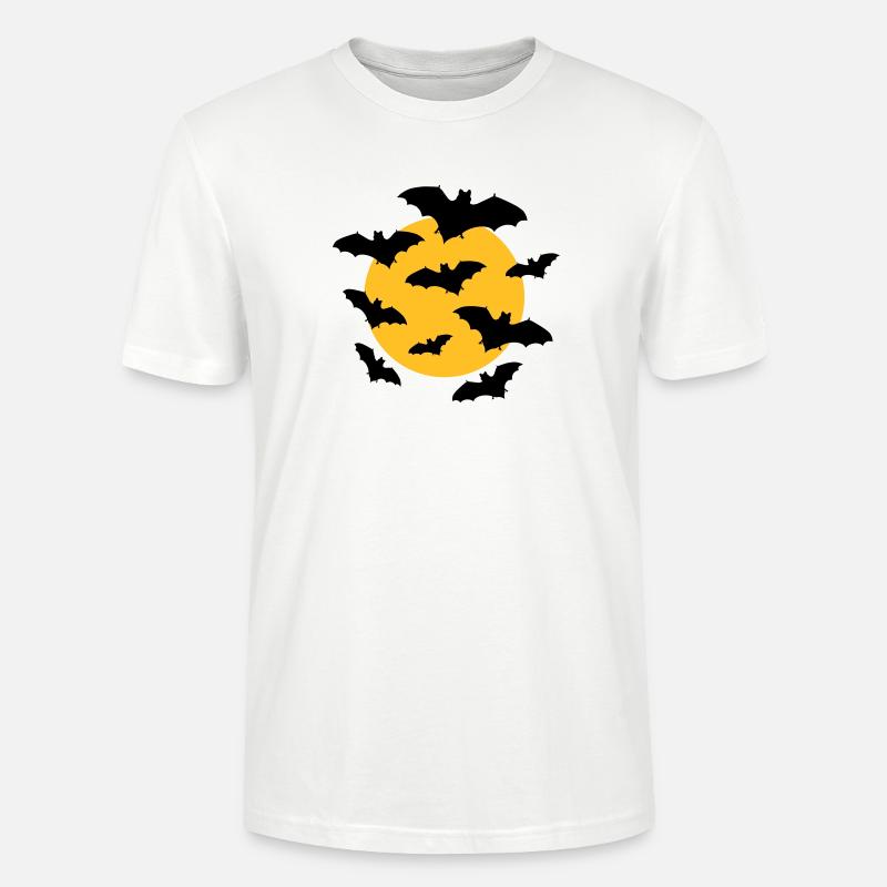 Fledermäuse & Mond - Stanley/Stella Unisex Bio-T-Shirt CRAFTER - Weiß