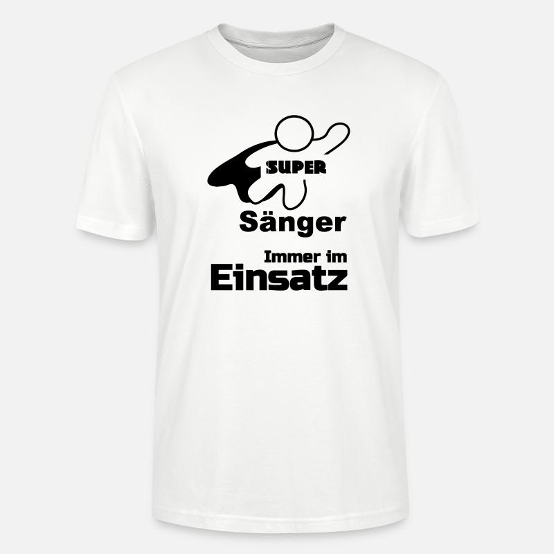 Super Sänger, Musik,Berufe, Sprüche, Geschenk - Stanley/Stella Unisex Bio-T-Shirt CRAFTER - Weiß