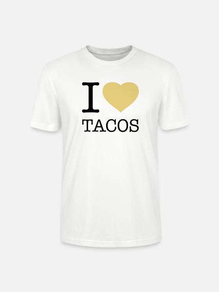 I LOVE TACOS - Stanley/Stella CRAFTER Unisex Organic T-Shirt - white