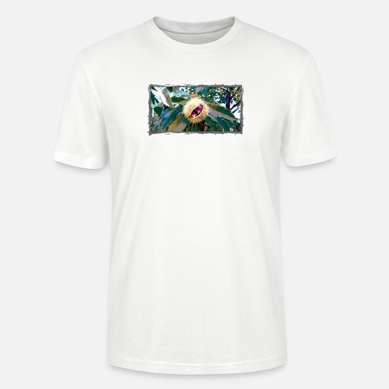 Kastanie in spitzen Blätterdesign - Stanley/Stella Unisex Bio-T-Shirt CRAFTER - Weiß