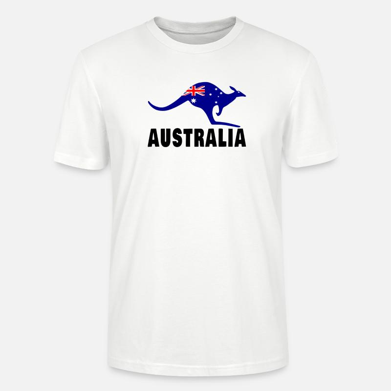 Australien Känguru / Geschenk / Geschenkidee - Stanley/Stella Unisex Bio-T-Shirt CRAFTER - Weiß