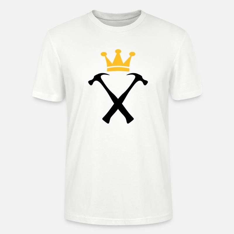 Der König der Heimwerker - Stanley/Stella Unisex Bio-T-Shirt CRAFTER - Weiß
