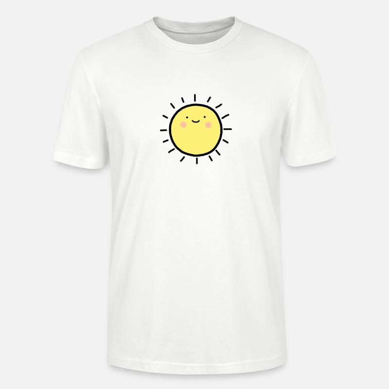 Sonne Smiley Glücklich - Stanley/Stella Unisex Bio-T-Shirt CRAFTER - Weiß