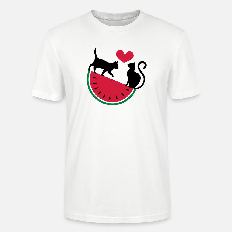 Melon Chat Amour - T-shirt bio CRAFTER Stanley Stella Unisexe - blanc