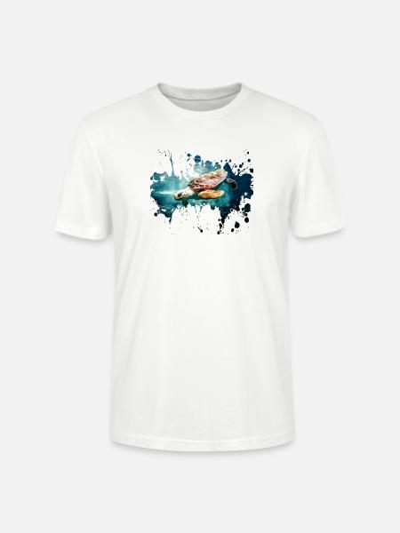 Petcontest turtle - Stanley/Stella CRAFTER Unisex Organic T-Shirt - white