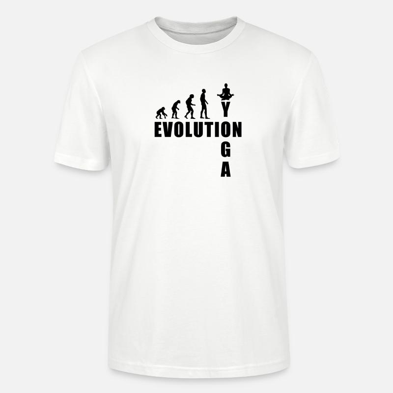 EVOLUTION Yoga Meditation Geschenk - Stanley/Stella Unisex Bio-T-Shirt CRAFTER - Weiß