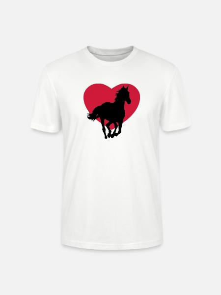 I love horses - Stanley/Stella CRAFTER Unisex Organic T-Shirt - white
