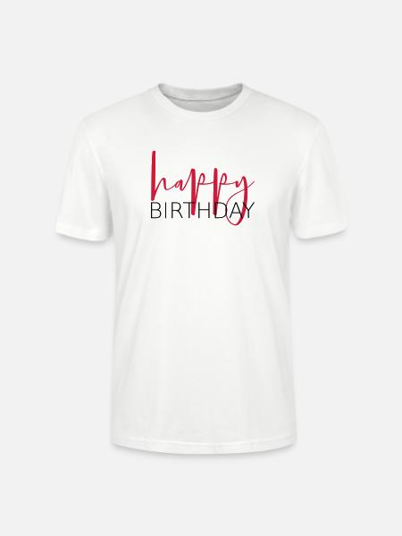 happy birthday congratulation gift idea - Stanley/Stella CRAFTER Unisex Organic T-Shirt - white