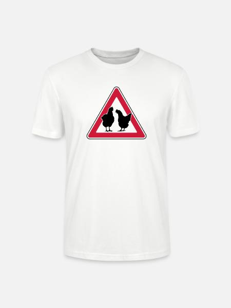 Chicken evening chicken attention free-range hens - Stanley/Stella CRAFTER Unisex Organic T-Shirt - white