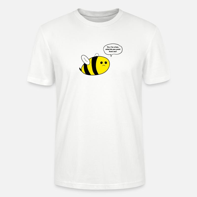 Thick bee bee gift - Stanley/Stella CRAFTER Unisex Organic T-Shirt - white