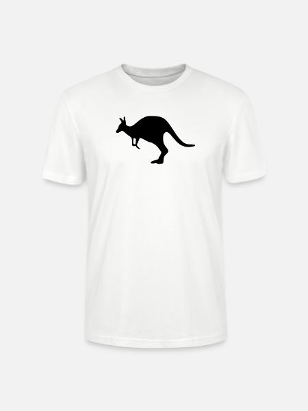 Känguru kangaroo Australien - Stanley/Stella Unisex Bio-T-Shirt CRAFTER - Weiß