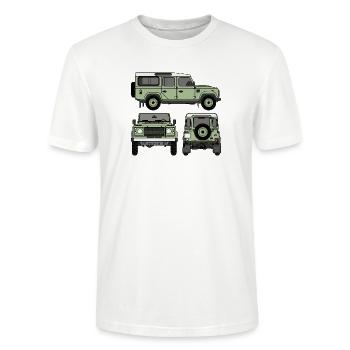 Defender 110 - Seiten - Stanley/Stella Unisex Bio-T-Shirt CRAFTER - Weiß - Vorne - Alina (178cm) & Michal (187cm)