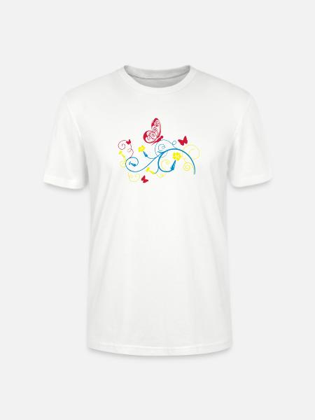 Schmetterling - Stanley/Stella Unisex Bio-T-Shirt CRAFTER - Weiß