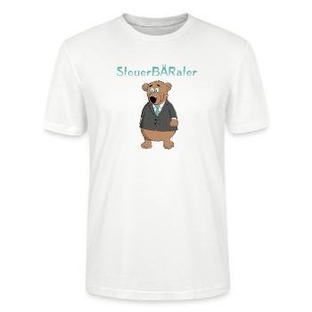 Steuerberater lustig - Stanley/Stella Unisex Bio-T-Shirt CRAFTER - Weiß - Vorne - Alina (178cm) & Michal (187cm)