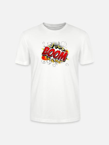 Boom Comic Graphic - Stanley/Stella CRAFTER Unisex Organic T-Shirt - white